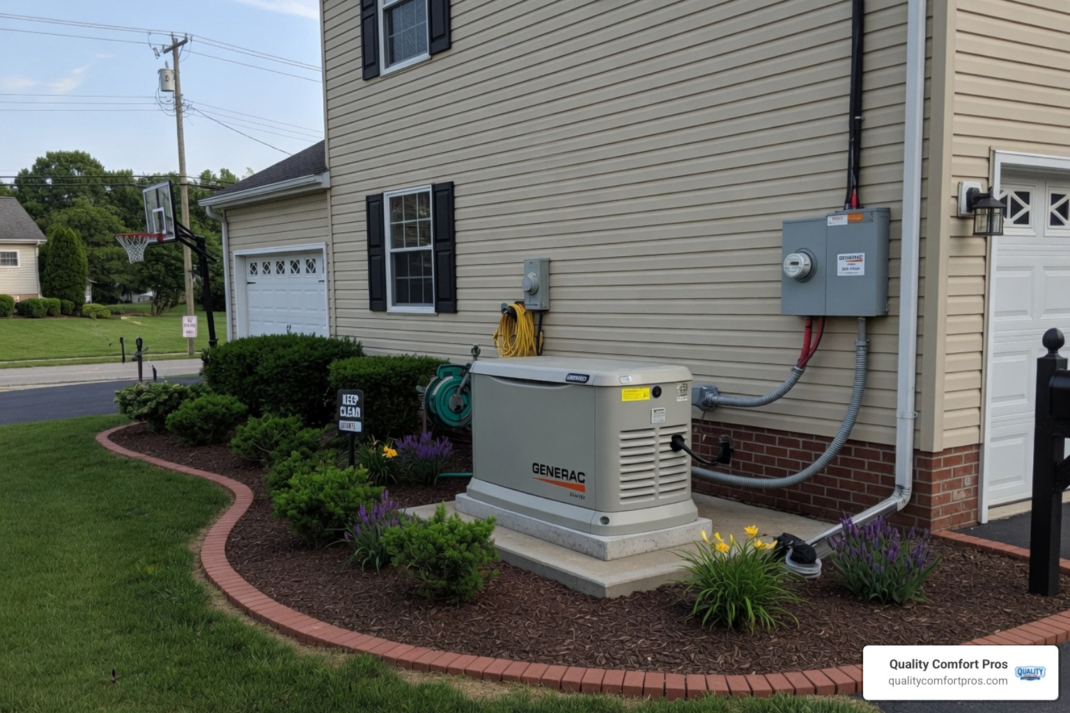 Standby generator installation at home