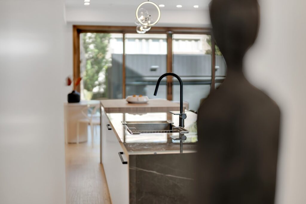 kitchen slab leak modern home