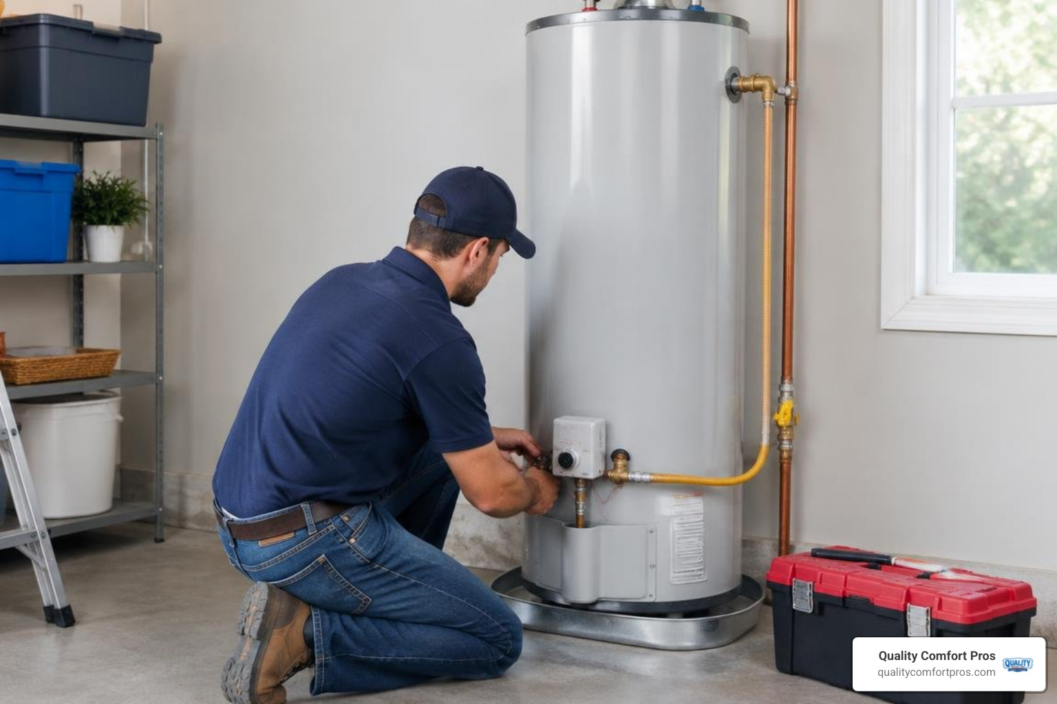 plumbing expansion tank and safety shutoff valves